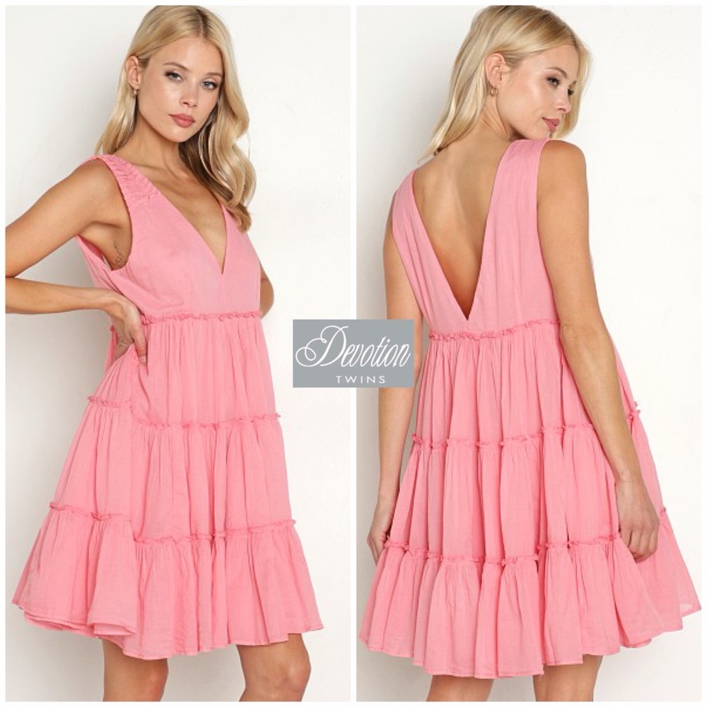 Like New - Devotion Twins Samos Short Pink Cotton Dress (S)